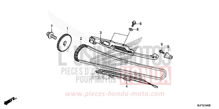 NOCKENWELLENKETTE/SPANNVORRICHTUNG von CTX700 ABS DARKNESS BLACK METALLIC (NH463) von 2014
